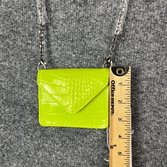 NEW $25 Urban Outfitters Card Case Crossbody Leather‎ Green purse - Picture 8 of 8